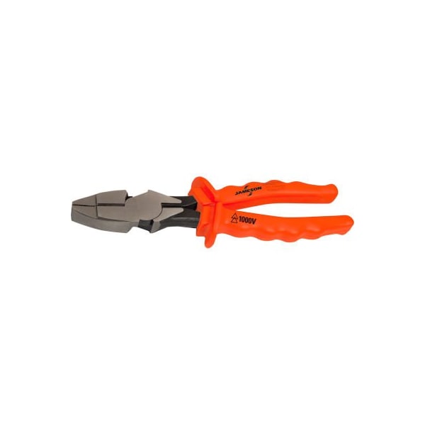 Jameson Tools 1000V Insulated Linesman Pliers, 9-1/2in
